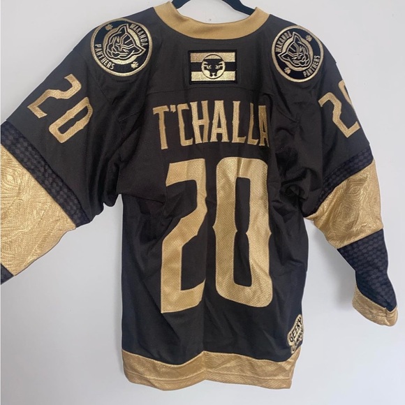 Geeky Jerseys - Wakanda Panthers Hockey Jersey - Custom T’Challa 20 - Picture 3 of 6